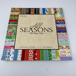 The Paper Studio 12x12 Cardstock Scrapbook Paper Pad All Seasons